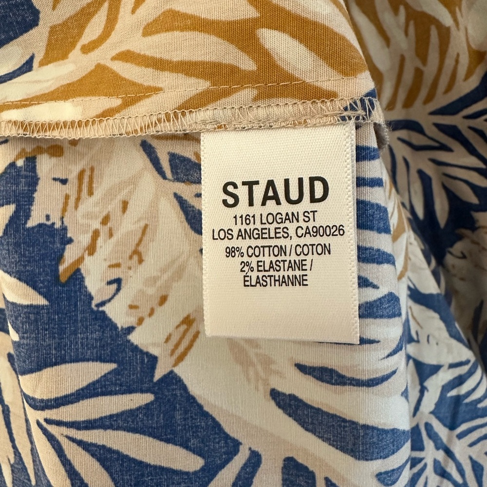 NWT STAUD Blue/Gold Land and Sea Tree Demi Dress Size Small - Picture 4 of 6